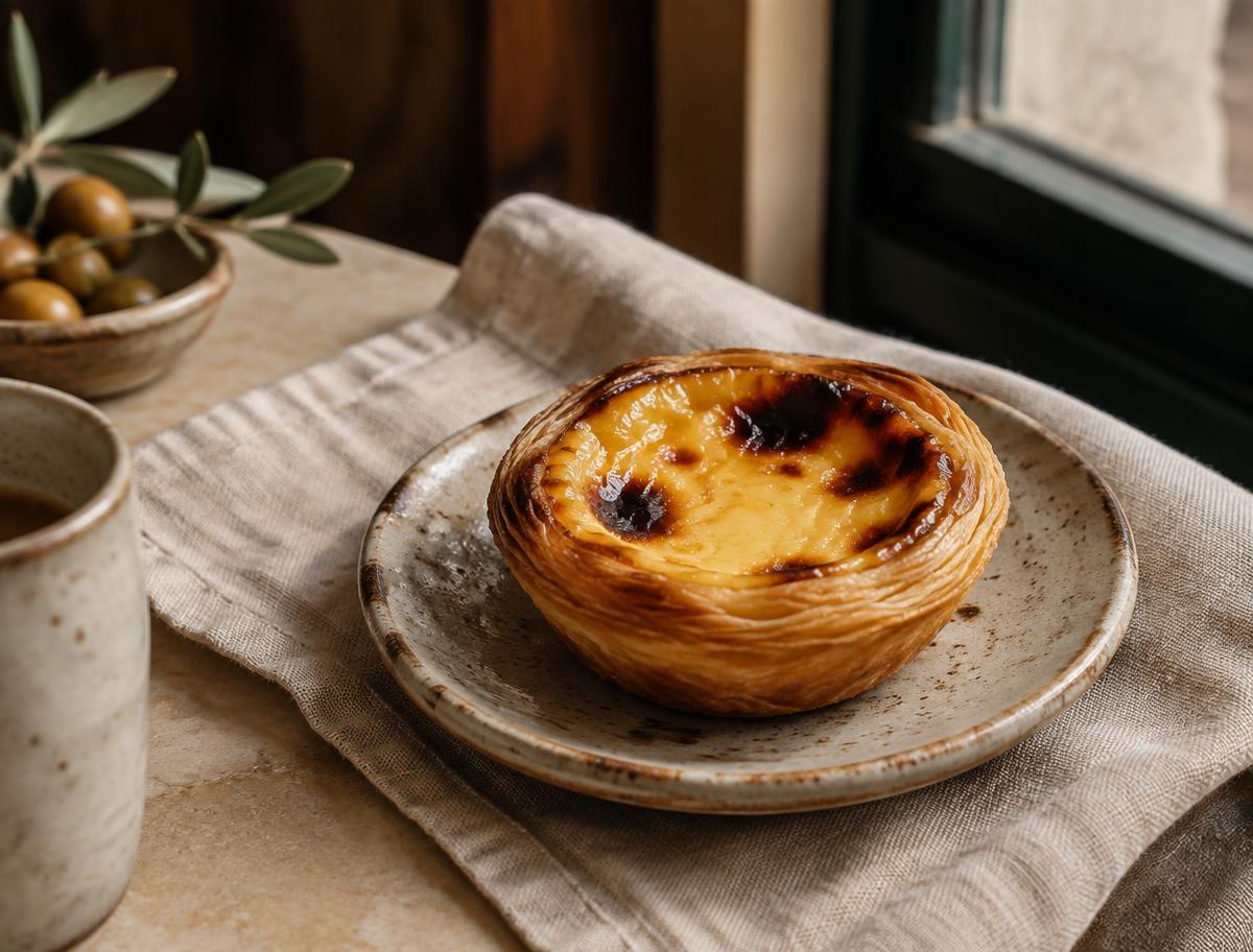 Pastel de nata by the window